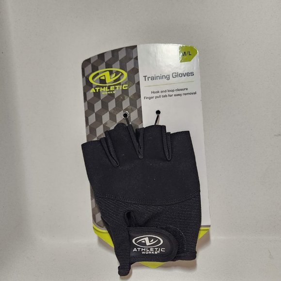 NEW Athletic Works Weightlifting Gloves Gym Workout Size M/L Half Finger - Picture 6 of 9
